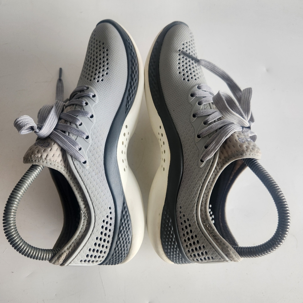 Crocs LiteRide PACER 360 Women's Size 7 Grey Perforated Sneakers Shoes Trainers - Picture 9 of 16